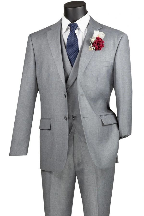 Traje Vinci MV2TR Gris Medio Moderno para Hombre: Elegancia Atemporal y Ajuste Perfecto, ¡Tu Próximo Look!